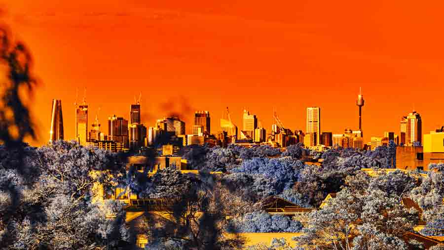 Sydney CBD from Western Suburbs - Infrared Photography